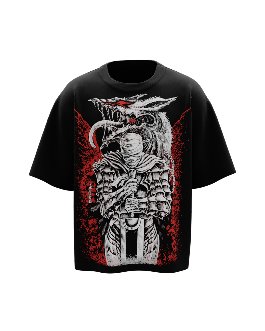 Berserk Black Boxy Oversized Tshirt